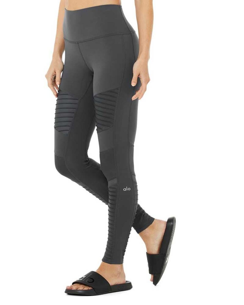 Alo Yoga Size Small High-Waist Moto Leggings-Anthracite/Graphite